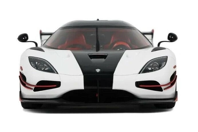 GT Spirit 2015 Koenigsegg Agera RS White Metallic w/ Black Stripes & Red Accents 1:18