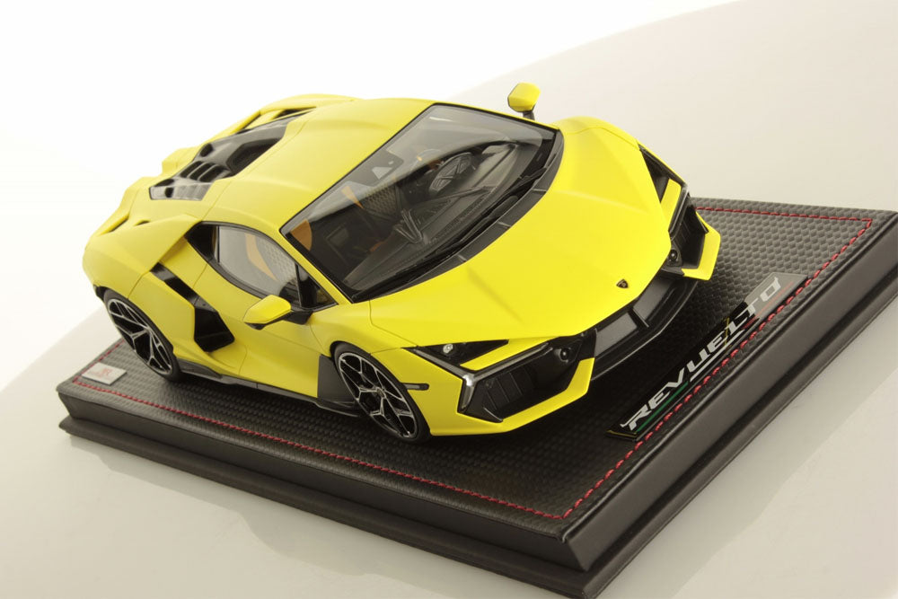 MR Models 2023 Lamborghini Revuelto Giallo Clarus (Matte Yellow) 1:18 WITH DISPLAY