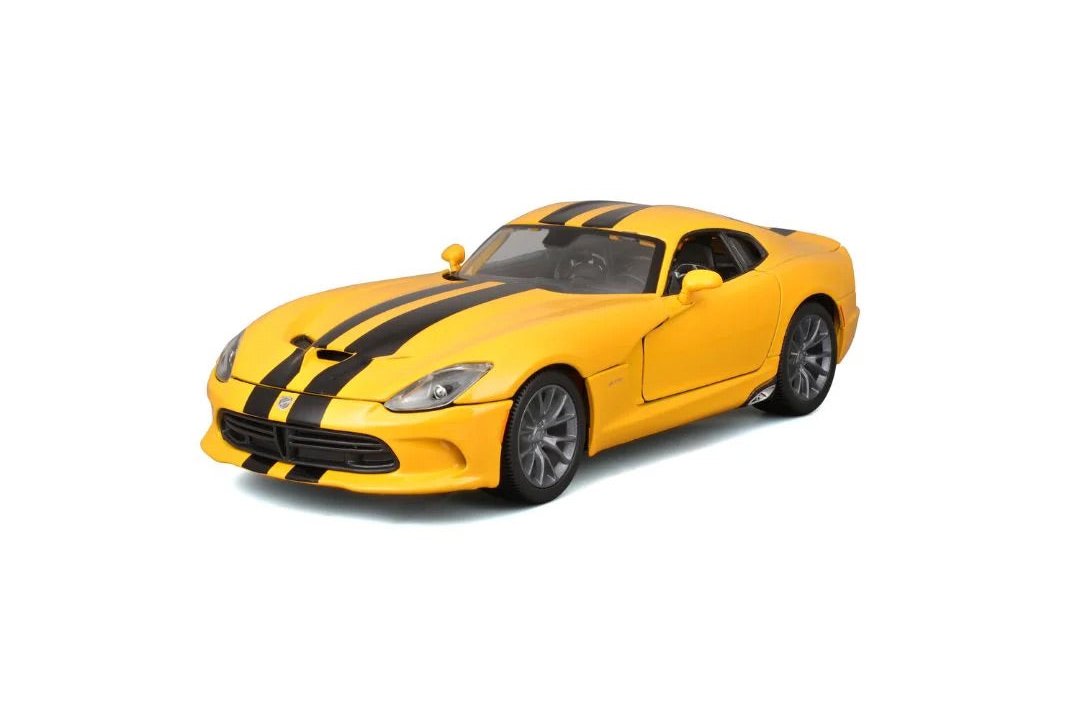 Maisto 2013 Dodge Viper GST Yellow w/ Black Racing Stripes 1:18