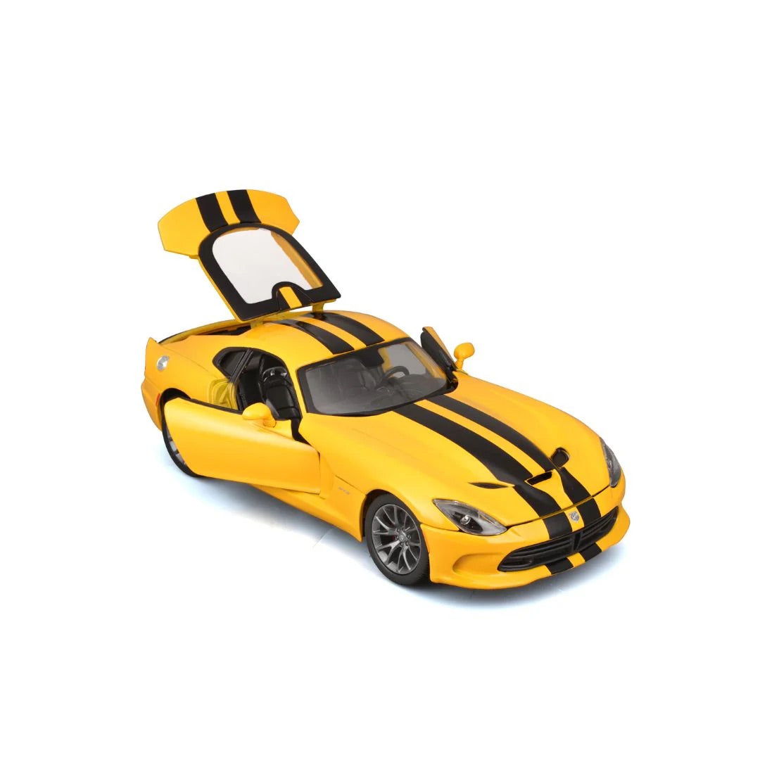 Maisto 2013 Dodge Viper GST Yellow w/ Black Racing Stripes 1:18