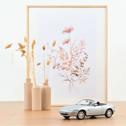 Norev 1989 Mazda MX-5 Miata Hard Top (removable) Convertible Silver 1:18