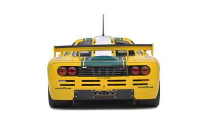 Solido 1995 Mclaren F1 GTR Short Tail #51 Team Harrods Mach One Racing 24hr LeMans Yellow 1:18