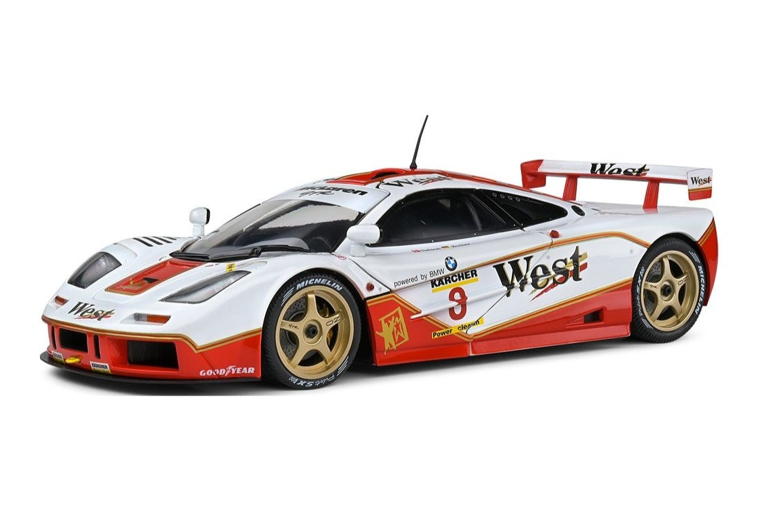 Solido 1995 Mclaren F1 GTR Short Tail White #8 Price/Bascher BPR GT 1:18