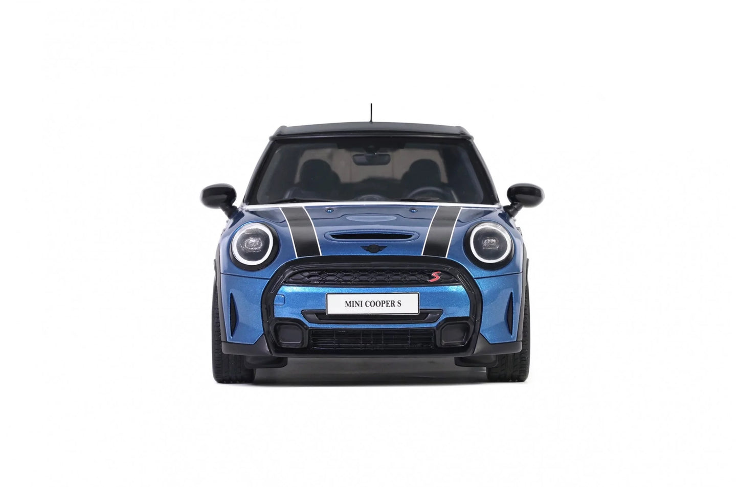 Otto 2021 Mini Cooper S Island Blue w/ Black Stripes 1:18 Resin SEALED