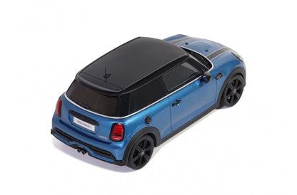 Otto 2021 Mini Cooper S Island Blue w/ Black Stripes 1:18 Resin SEALED