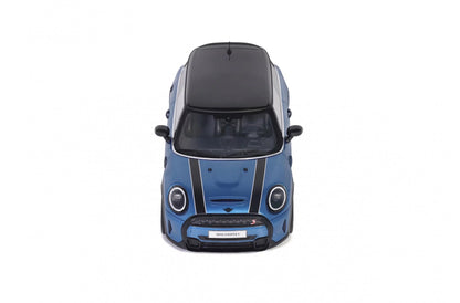 Otto 2021 Mini Cooper S Island Blue w/ Black Stripes 1:18 Resin SEALED