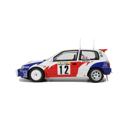 Otto 1992 Nissan Sunny GTi-R Team Nissan Motorsport Europe No 12 Rally Montecarlo White Red Blue 1:18