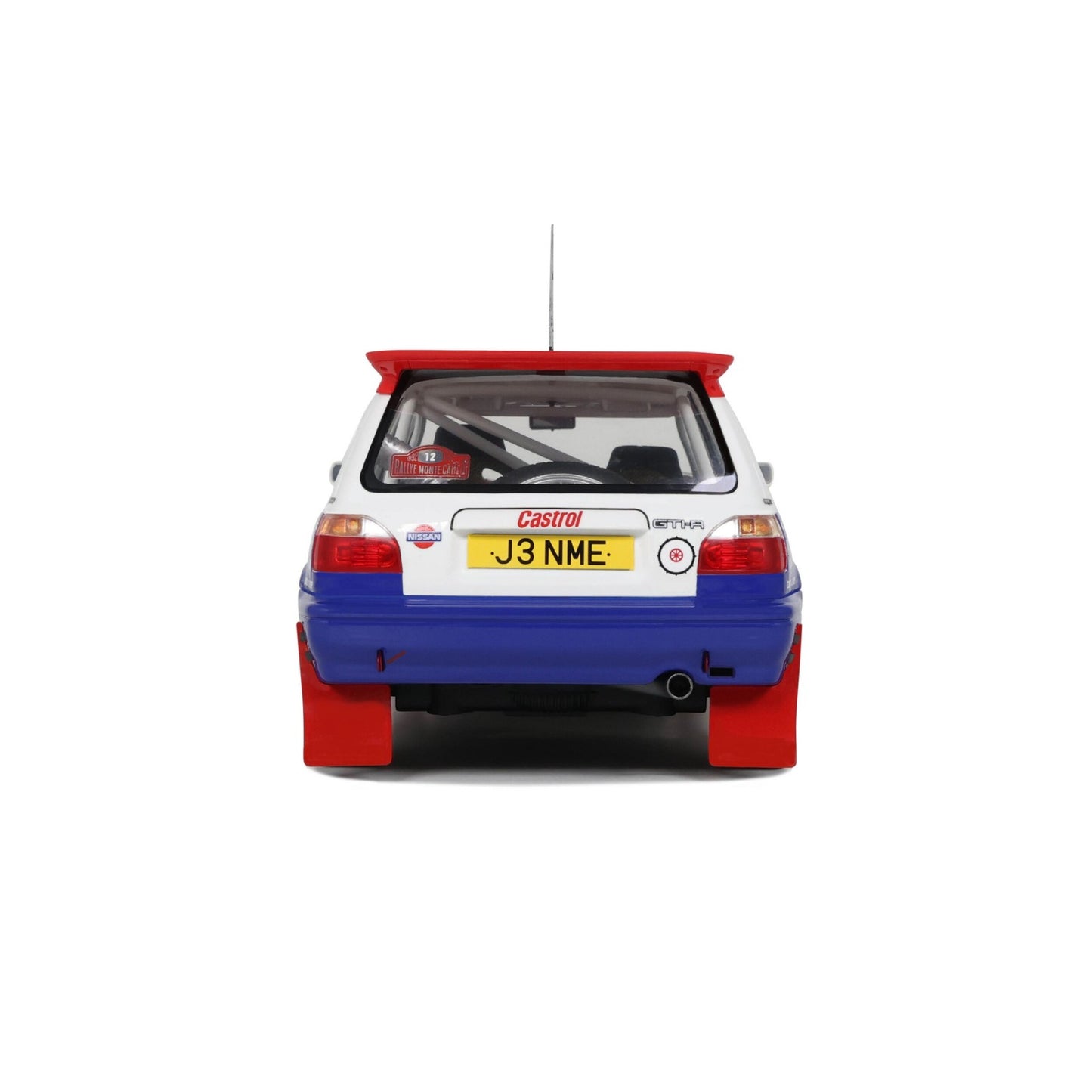 Otto 1992 Nissan Sunny GTi-R Team Nissan Motorsport Europe No 12 Rally Montecarlo White Red Blue 1:18