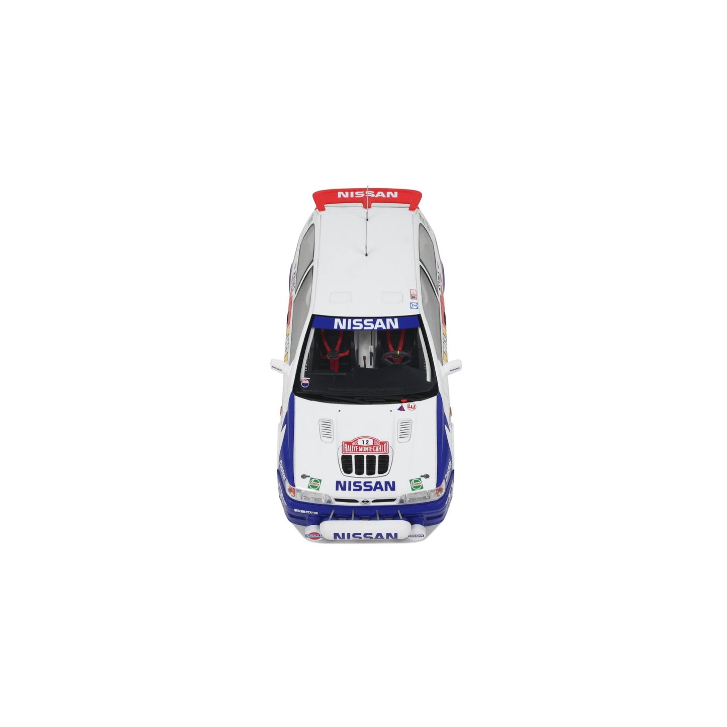 Otto 1992 Nissan Sunny GTi-R Team Nissan Motorsport Europe No 12 Rally Montecarlo White Red Blue 1:18