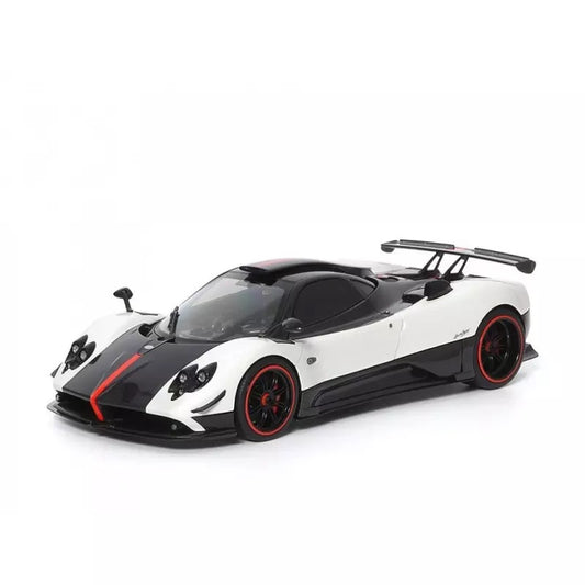 Almost-Real 2009 Pagani Zonda Cinque Coupe White & Carbon w/ Red Accents 1:18