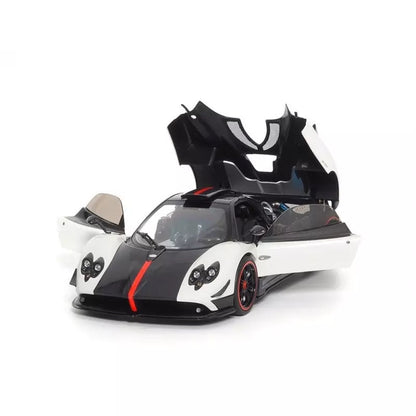 Almost-Real 2009 Pagani Zonda Cinque Coupe White & Carbon w/ Red Accents 1:18