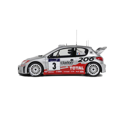 Otto 2002 Peugeot 206 WRC Tour de Corse 2002 No 3 Silver 1:18