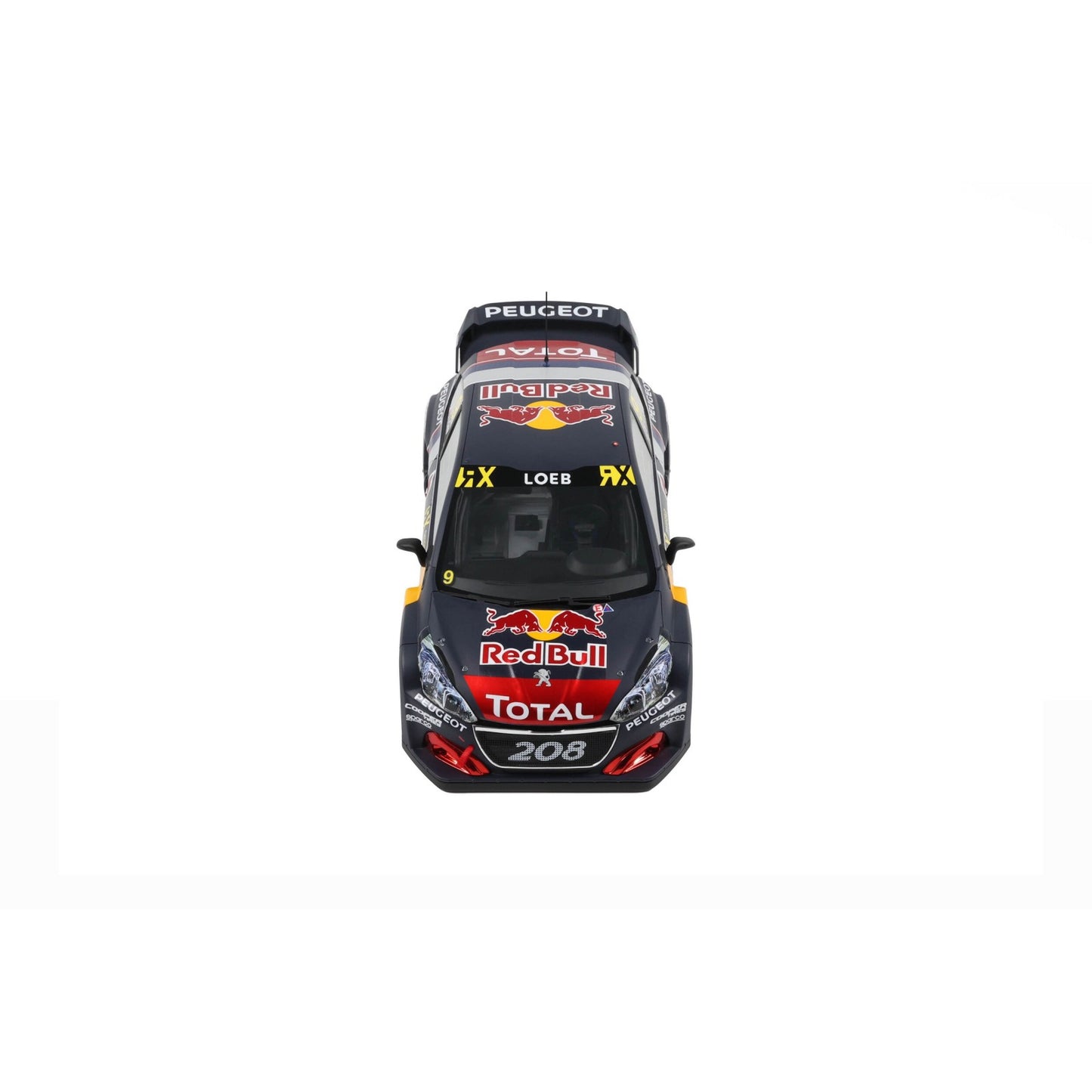 Otto 2018 Peugeot 208 WRX Team Peugeot Total No 9 Winner Rally World RX Belgium Matte Blue 1:18