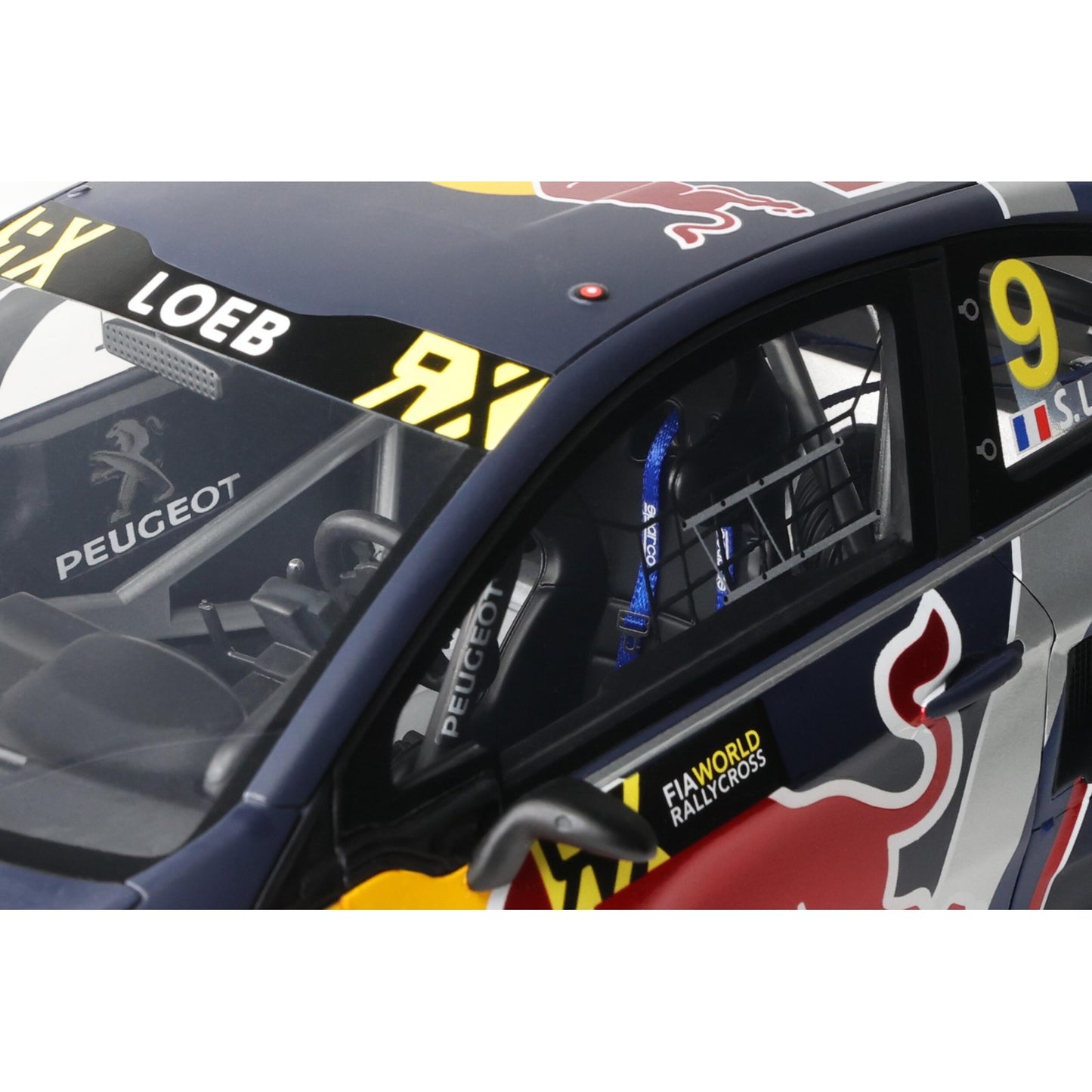 Otto 2018 Peugeot 208 WRX Team Peugeot Total No 9 Winner Rally World RX Belgium Matte Blue 1:18