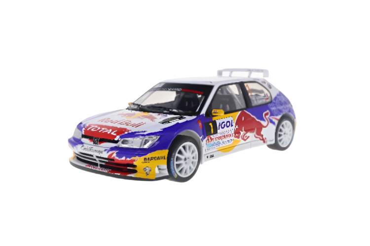 Solido 1:18 2017 Peugeot 306 Maxi No 1 Rally Du Var Red, White, and Blue 1:18