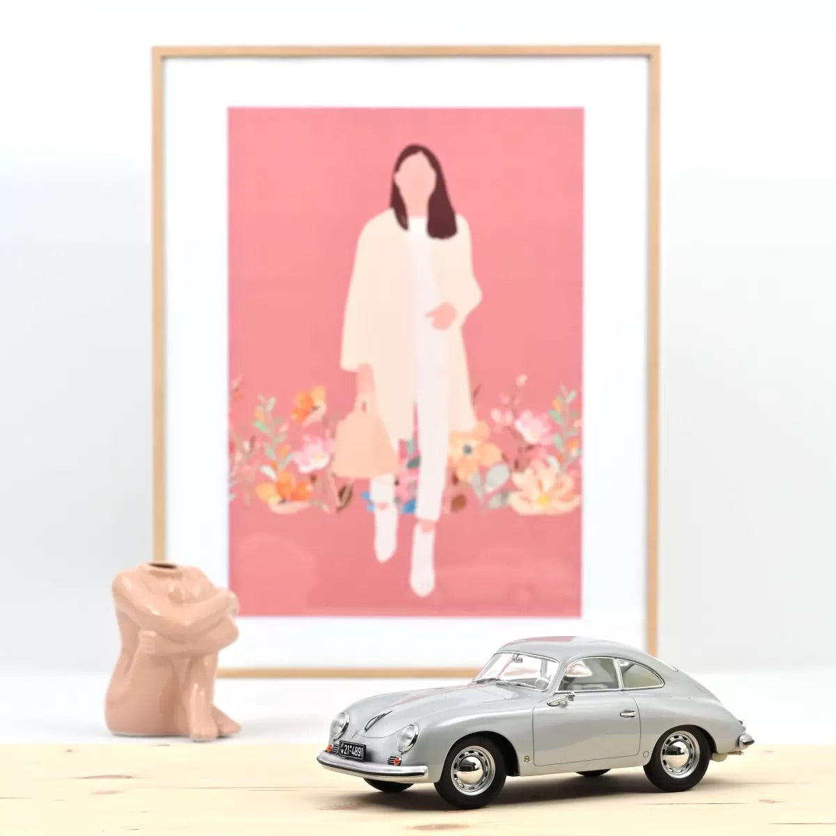 Norev 1952 Porsche 356 Coupe Silver 1:18 LIMITED