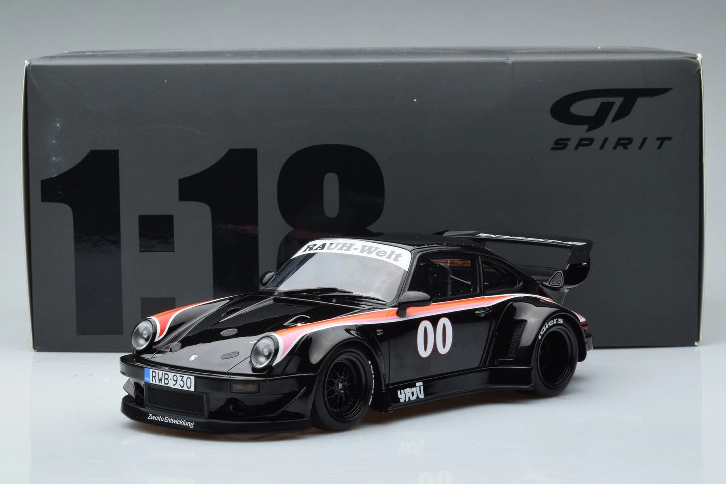 GT Spirit 1973 Porsche 911 930 RWB Yaju Black 1:18 Resin