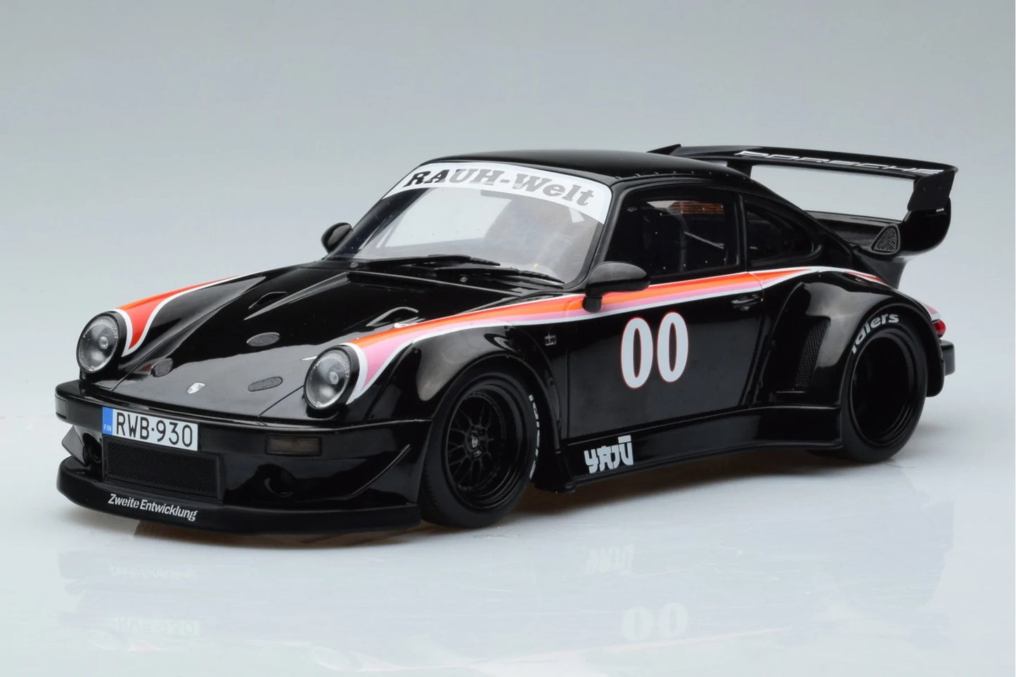 GT Spirit 1973 Porsche 911 930 RWB Yaju Black 1:18 Resin