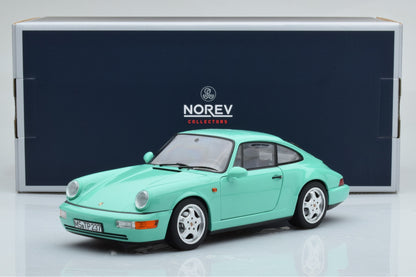 Norev 1992 Porsche 911 964 Carrera 2 Coupe Mint Green 1:18