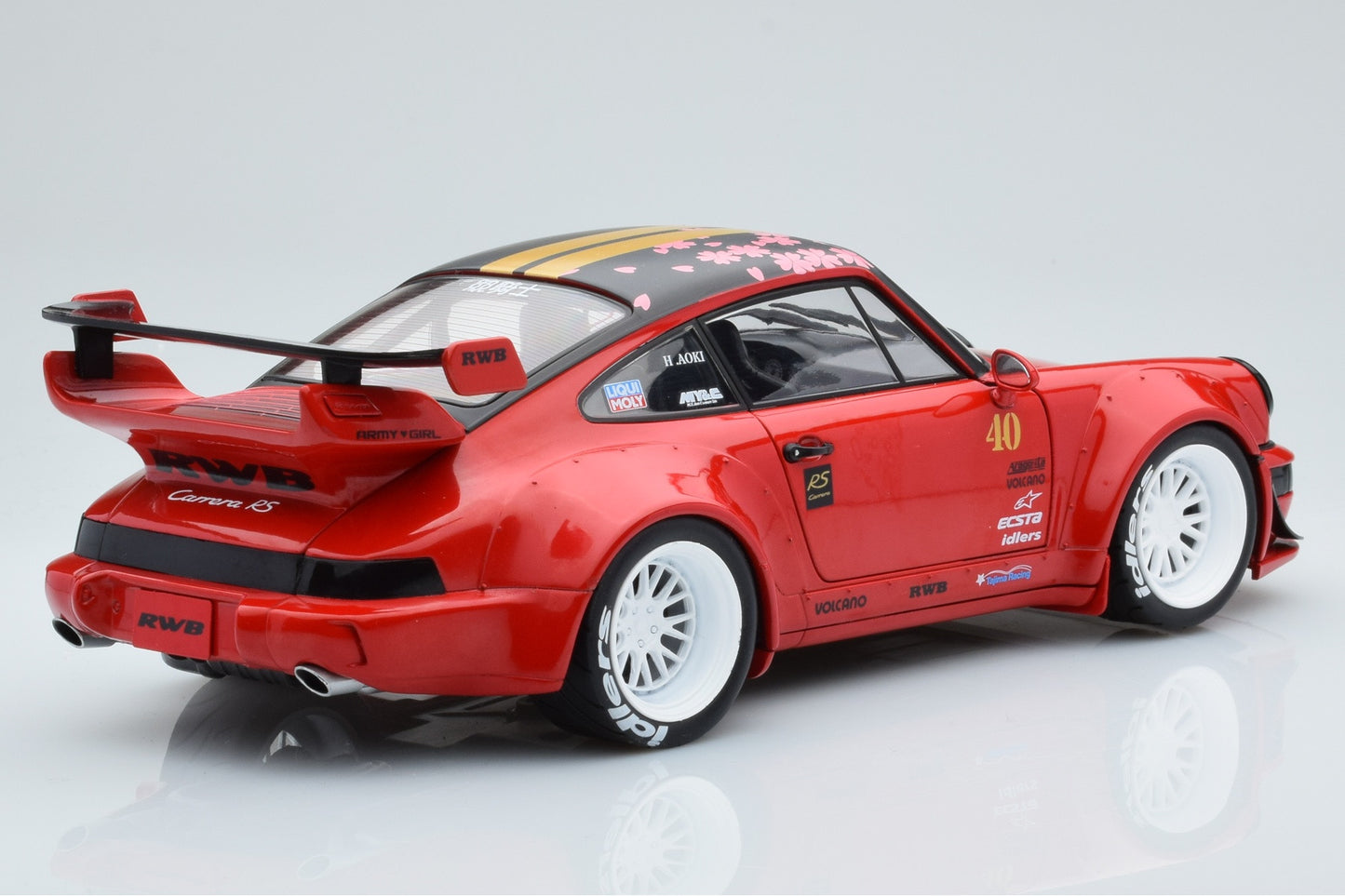 Solido Porsche 911 964 RWB Sakura Red 1:18