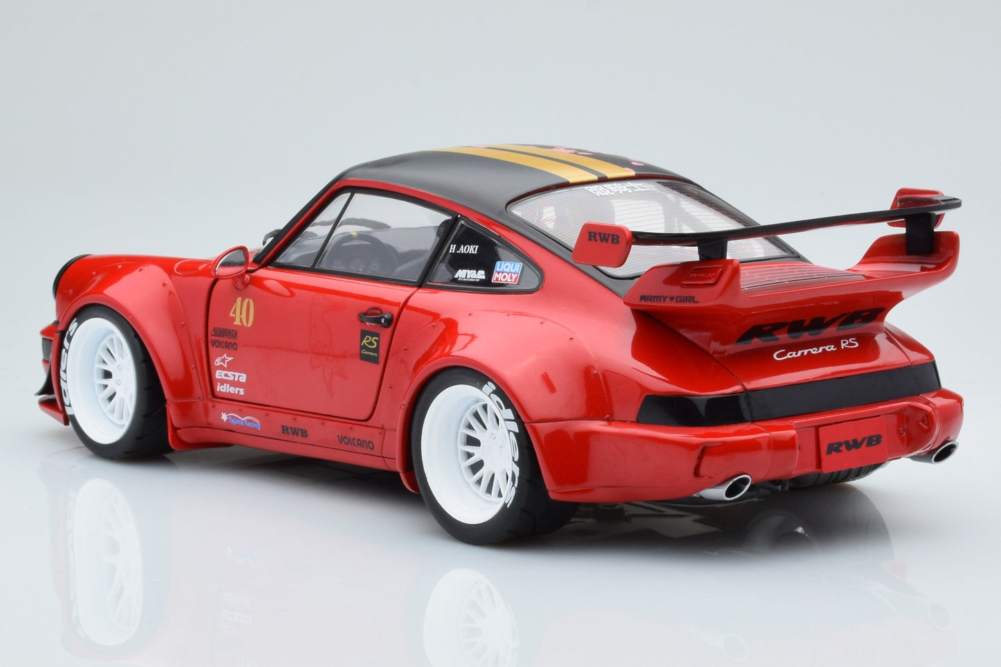 Solido Porsche 911 964 RWB Sakura Red 1:18