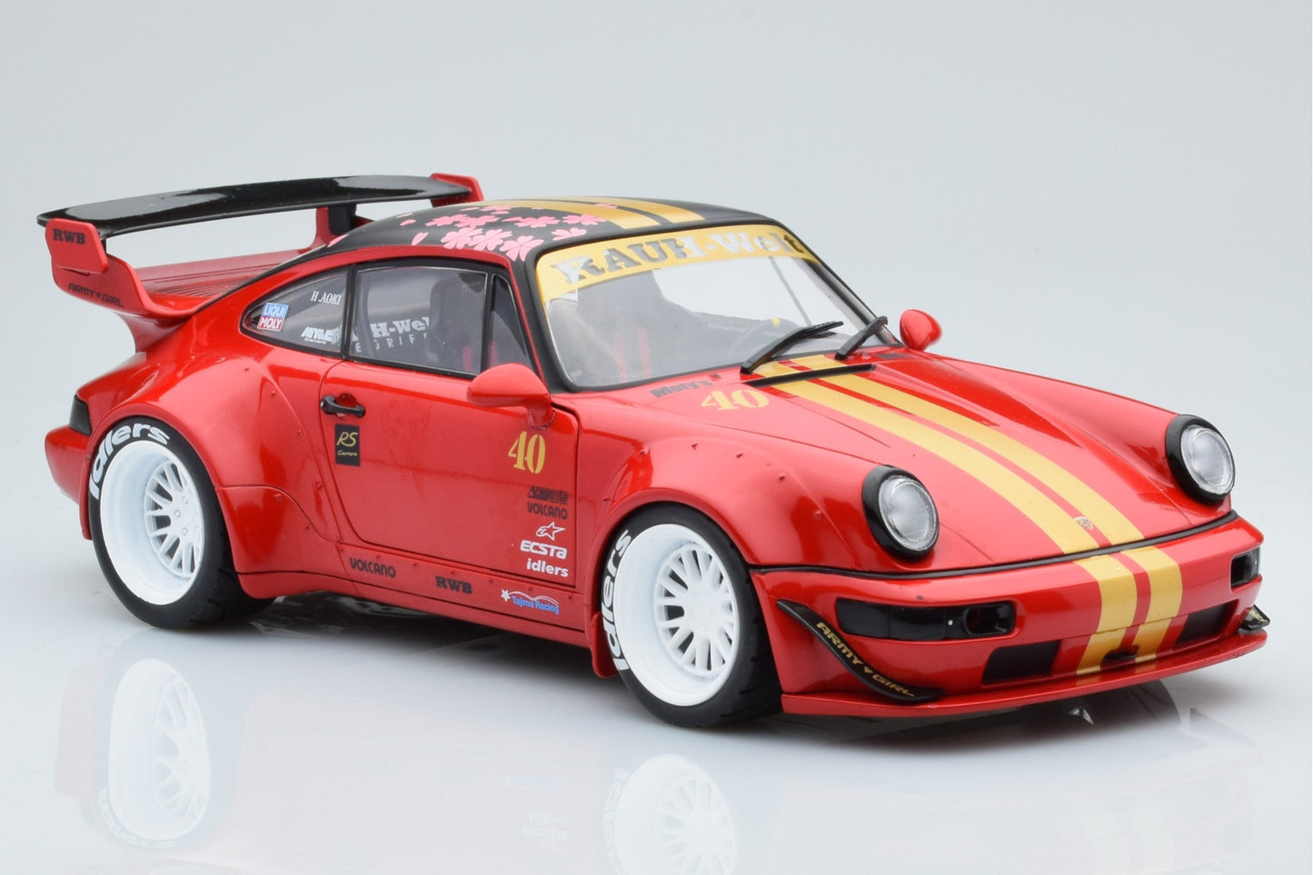 Solido Porsche 911 964 RWB Sakura Red 1:18