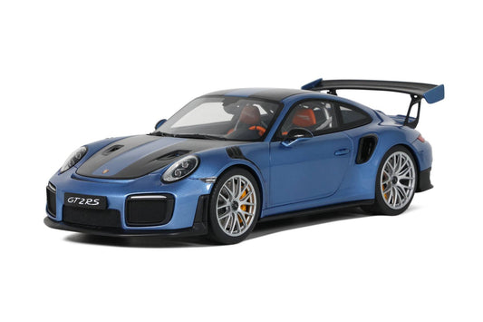 GT Spirit Porsche 911 991.2 GT2 RS Blue w/ Weissach Pkg and Houndstooth Interior 1:18 Resin