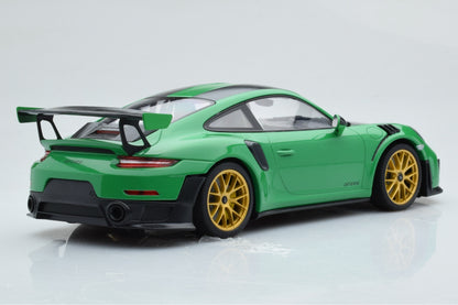 Minichamps 2018 Porsche 911 991.2 GT2 RS Viper Green w/ Weissach Package, Gold Wheels 1:18 SEALED, LIMITED