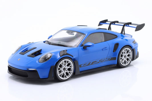 Minichamps 2023 Porsche 911 992 GT3 RS Shark Blue w/ Silver Wheels  1:18 LIMITED, SEALED