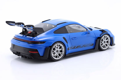 Minichamps 2023 Porsche 911 992 GT3 RS Shark Blue w/ Silver Wheels  1:18 LIMITED, SEALED