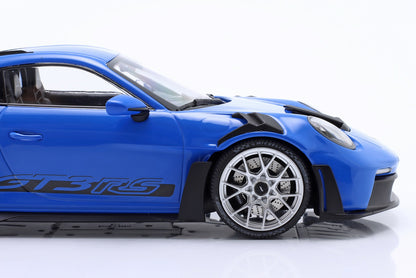 Minichamps 2023 Porsche 911 992 GT3 RS Shark Blue w/ Silver Wheels  1:18 LIMITED, SEALED