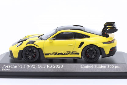 Minichamps 2023 Porsche 911 992 GT3 RS w/ Weissach Pkg Yellow w/ Black Wheels 1:18 SEALED, LIMITED EDITION