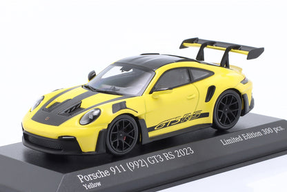 Minichamps 2023 Porsche 911 992 GT3 RS w/ Weissach Pkg Yellow w/ Black Wheels 1:18 SEALED, LIMITED EDITION