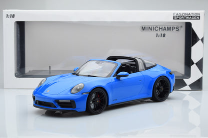 Minichamps 2022 Porsche 911 992 Targa 4 GTS Shark Blue 1:18 SEALED