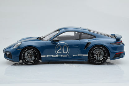 Minichamps 2021 Porsche 911 992 Turbo S Blue 1:18 SEALED