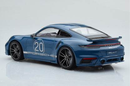 Minichamps 2021 Porsche 911 992 Turbo S Blue 1:18 SEALED