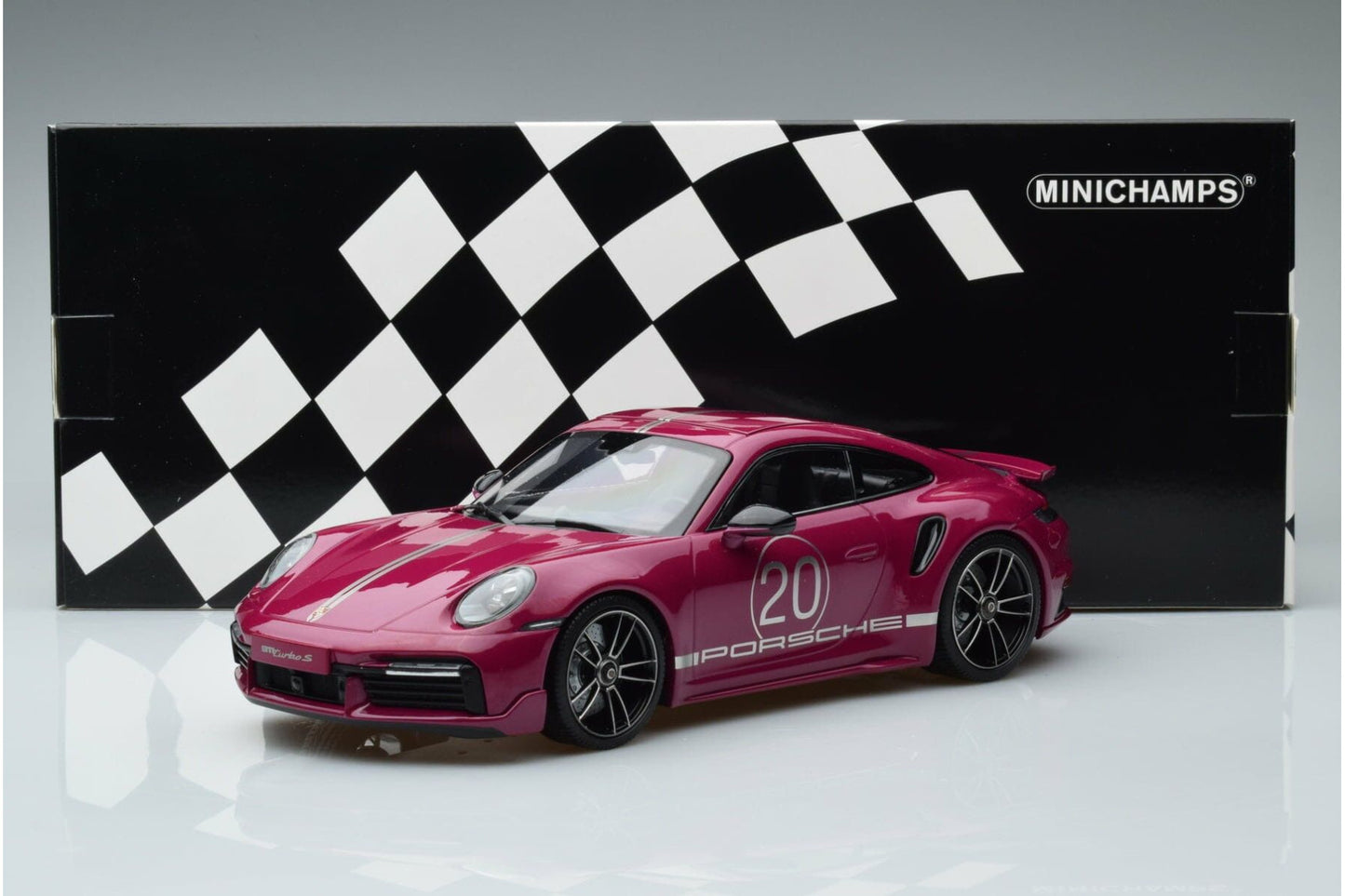 Minichamps 2021 Porsche 911 992 Turbo S Ruby Star Neo 1:18 SEALED