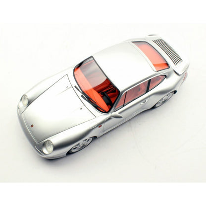 Top Marques 1998 Porsche 911 Turbo 993 Silver w/ Red Interior 1:12