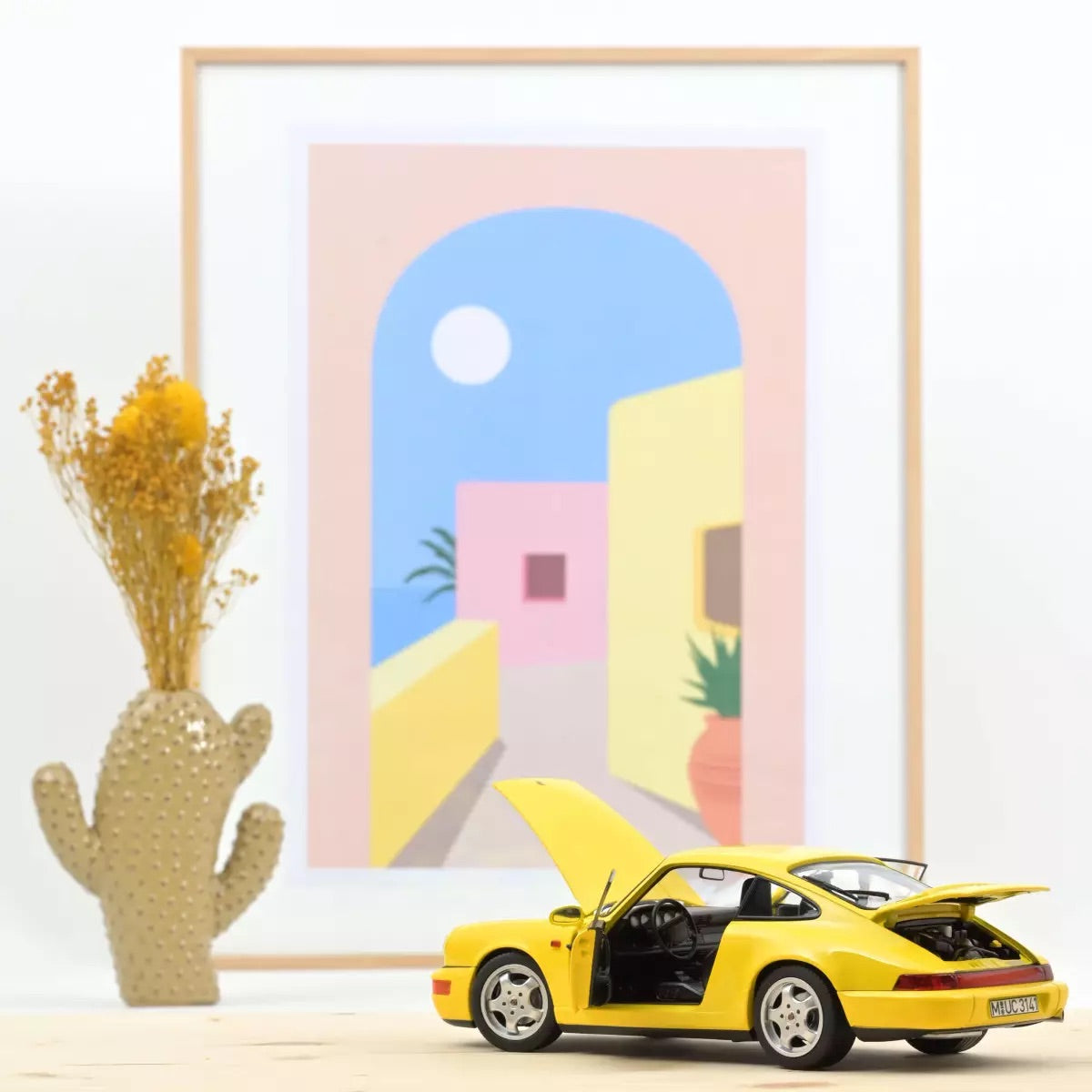 Norev Porsche 1992 911 964 Carrera 2 Yellow 1:18