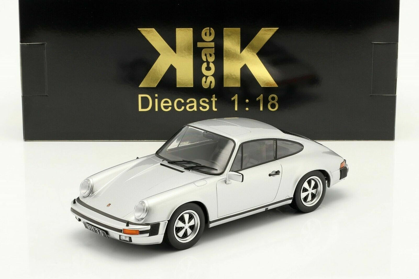 KK Scale Porsche 911 Turbo 3.0 1977 G Series Silver 1:18