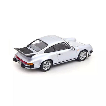 KK Scale Porsche 911 Carrera 3.2 Coupe 1988 G Series Silver - Birthday Pattern 1:18