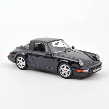 Norev Porsche 911 964 Carrera 4 Targa (w/ Removable Top) 1991 Blue metallic 1:18