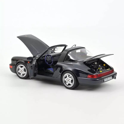 Norev Porsche 911 964 Carrera 4 Targa (w/ Removable Top) 1991 Blue metallic 1:18