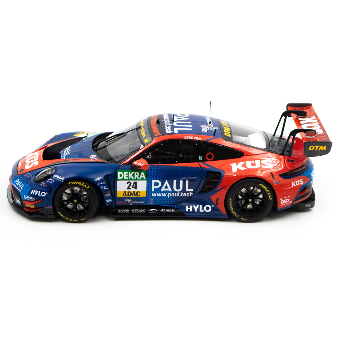 Minichamps Porsche 911 992 GT3 R Team Kus Bernhard No 24 DTM Season 2023 Blue 1:18