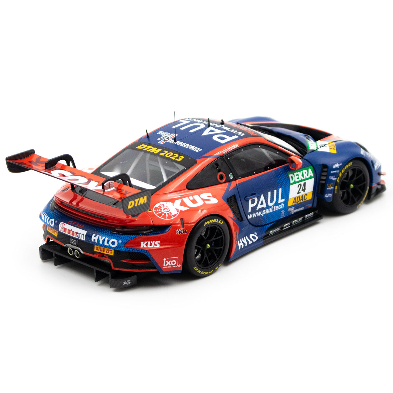 Minichamps Porsche 911 992 GT3 R Team Kus Bernhard No 24 DTM Season 2023 Blue 1:18