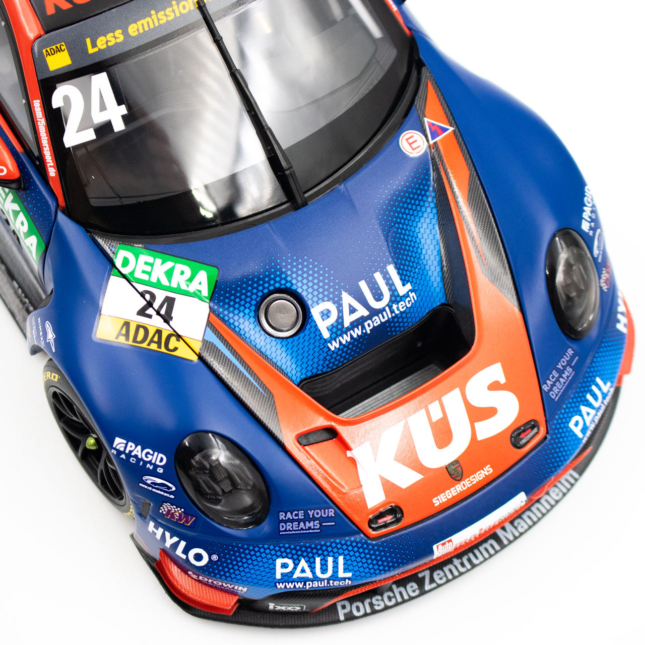 Minichamps Porsche 911 992 GT3 R Team Kus Bernhard No 24 DTM Season 2023 Blue 1:18