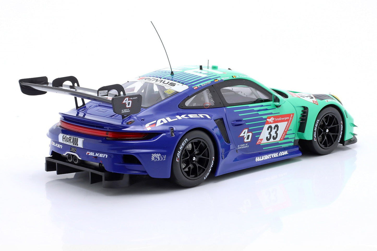 Ixo 2023 Porsche 911 992 GT3 R Team Falken Motorsports No 33 24hr Nurburgring 1:18