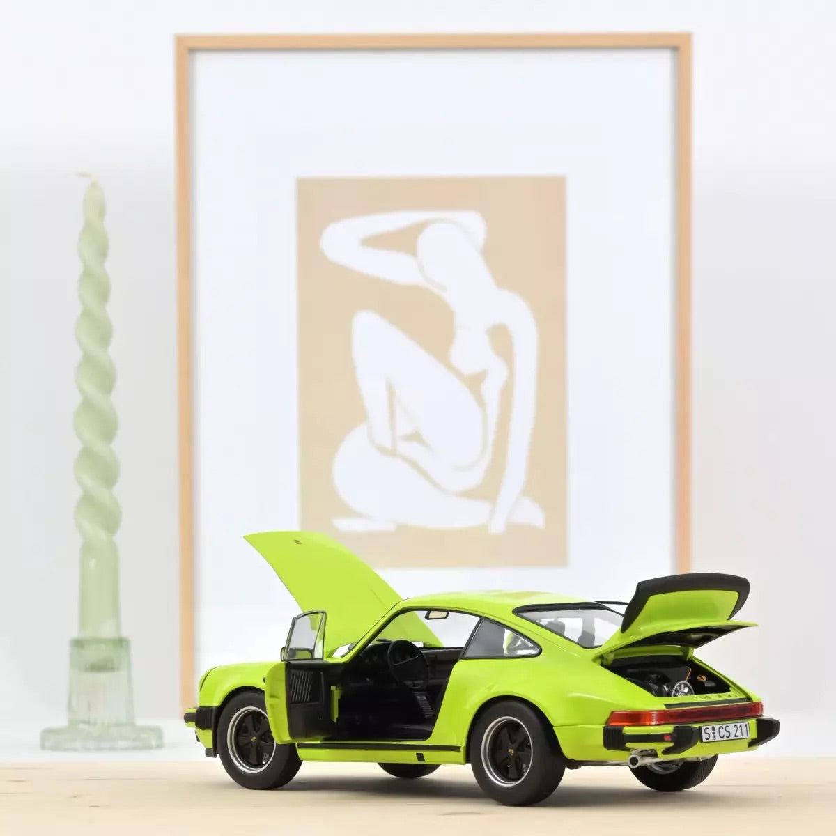 Norev Porsche 911 Turbo 3.0 1976 G Series Light Green 1:18