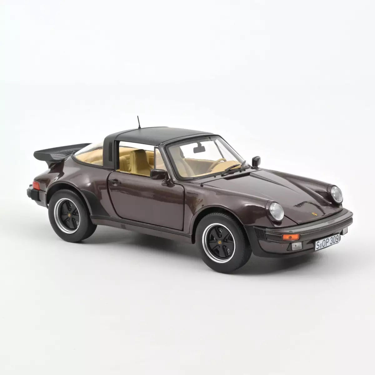 Norev Porsche 911 Turbo Targa w/ Removable Top 1987 G Series Brown metallic 1:18