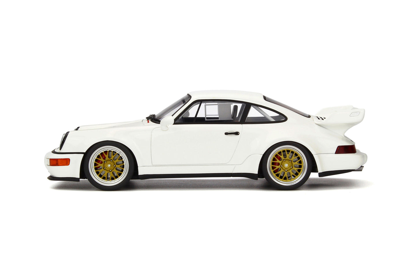 GT Spirit 1993 Porsche 911 964 RSR Grand Prix White w/ Gold Wheels 1:18 Resin, SEALED